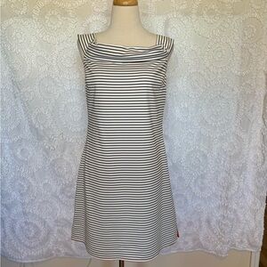 Classic Black and White Striped Dress